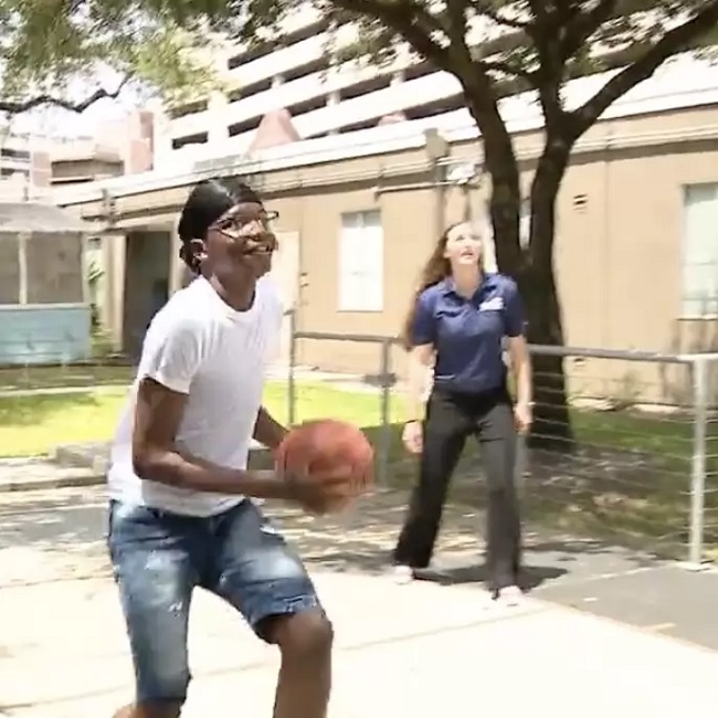 Brinson has recovered now and even plays basketball