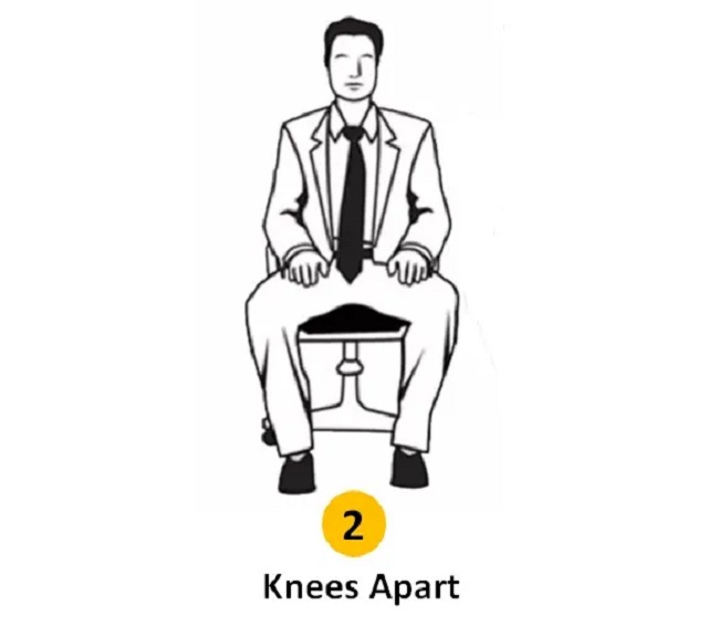 Sitting with your knees apart