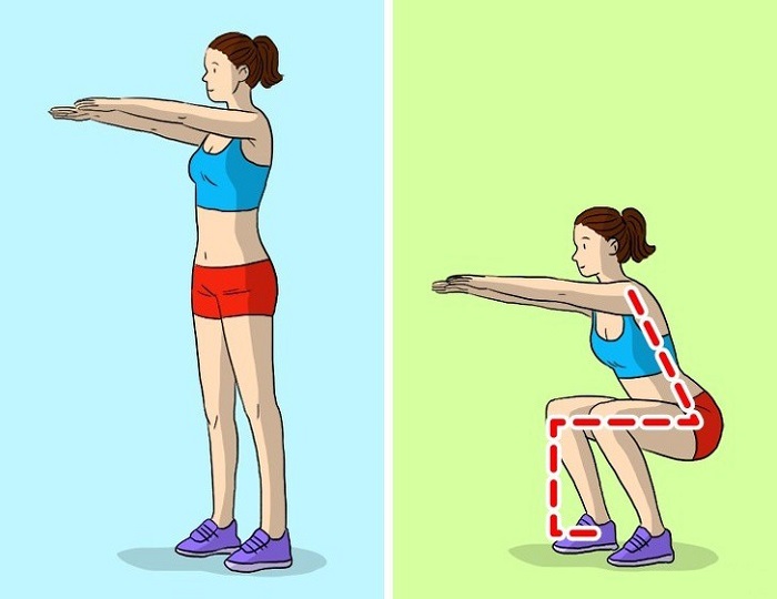 You should do squats without weights instead