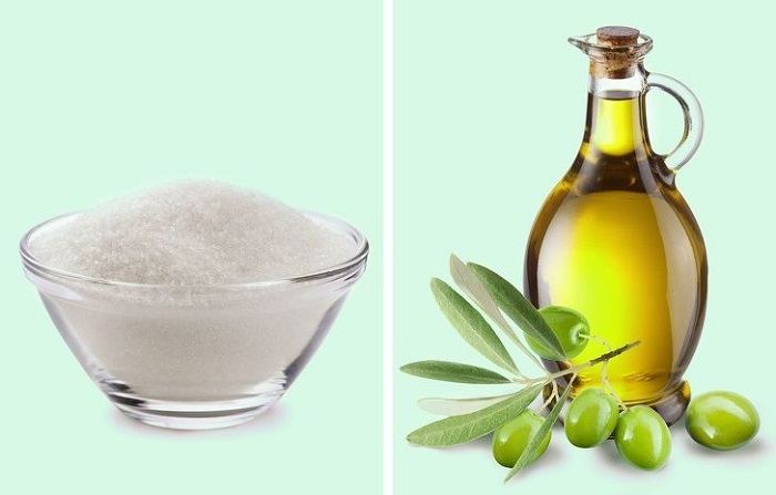 Olive oil and sugar