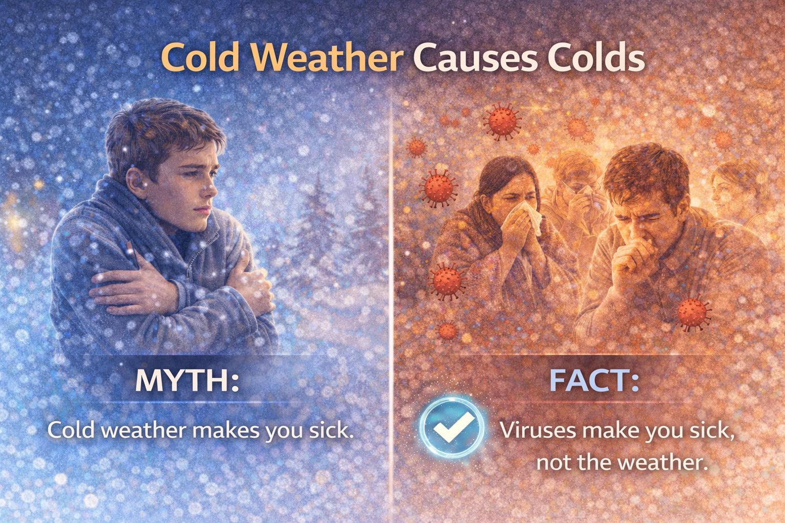 Cold weather causes cold is a myth Cold weather causes cold is a myth